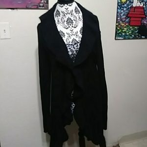 White House Black Market Duster w Flare Fringe M